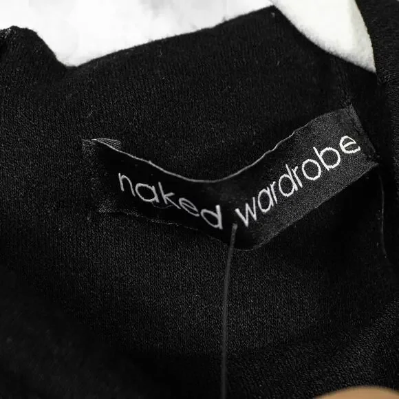 Naked Wardrobe Black NW Sleeveless Crew Neck Full Length Jumpsuit Women Small